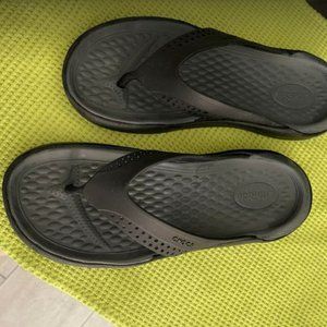 Crocs Unisex-Adult Literide Flip - Black size 10 womens/8 mens US